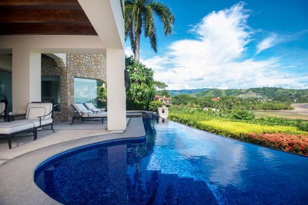 Large infinity pool at Villa Donostia with panoramic ocean views