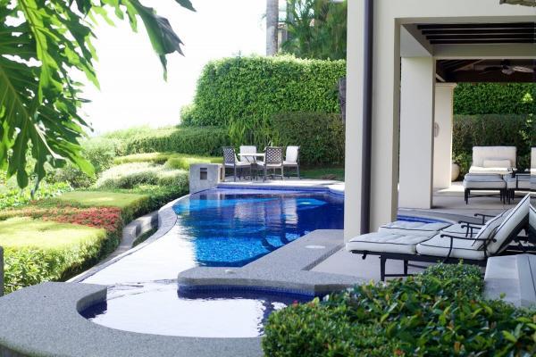 View of the heated jacuzzi and pool at Villa Donostia pool